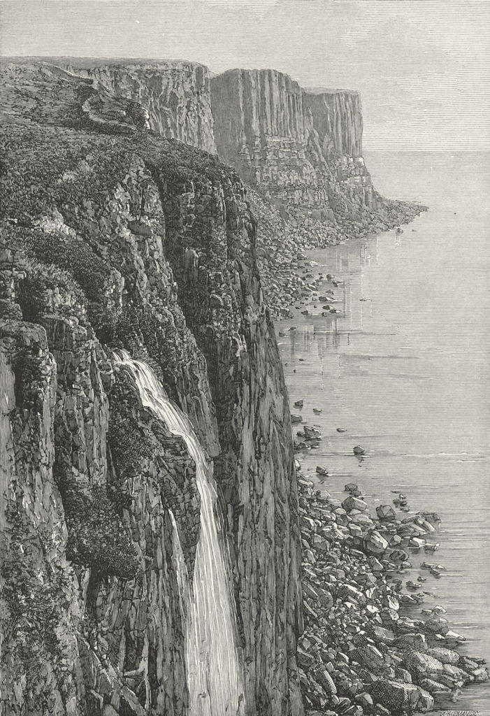 SCOTLAND. Isle of Skye-Kilt Rock c1885 old antique vintage print picture